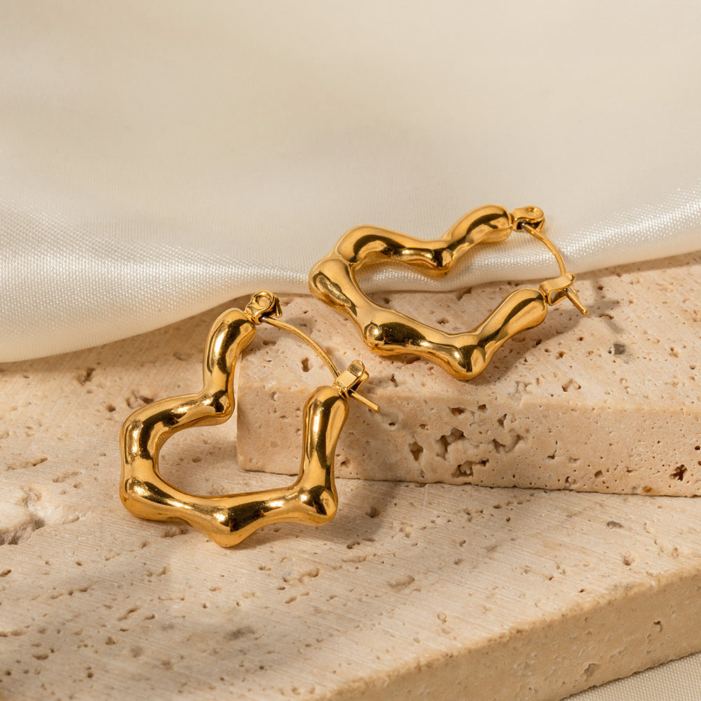Dreamy Heart Hoop Earrings