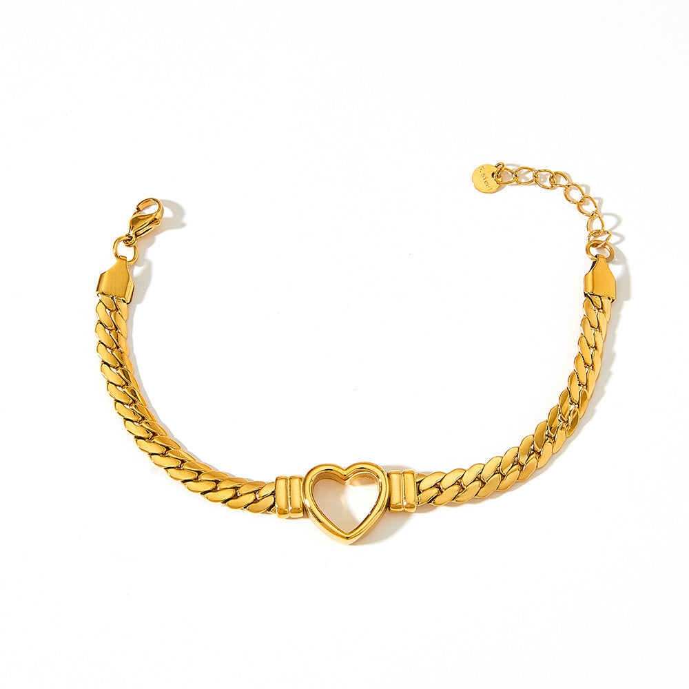 Heartbound Cuban Bracelet