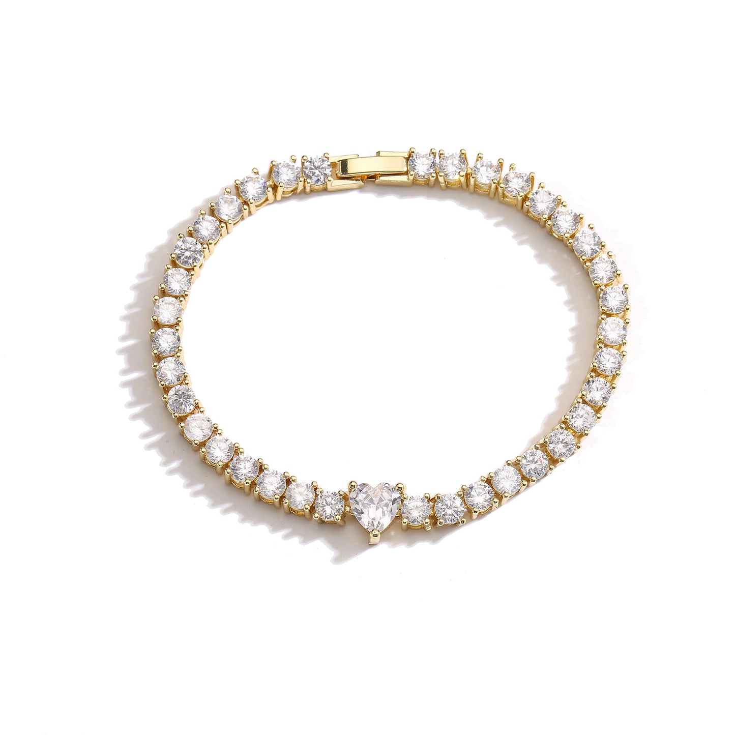 Amor Heart Tennis Bracelet