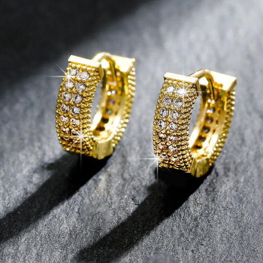 Gilded Radiance Hoop Earrings
