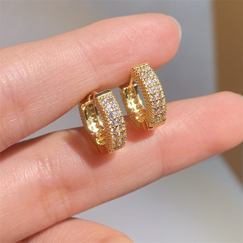 Gilded Radiance Hoop Earrings