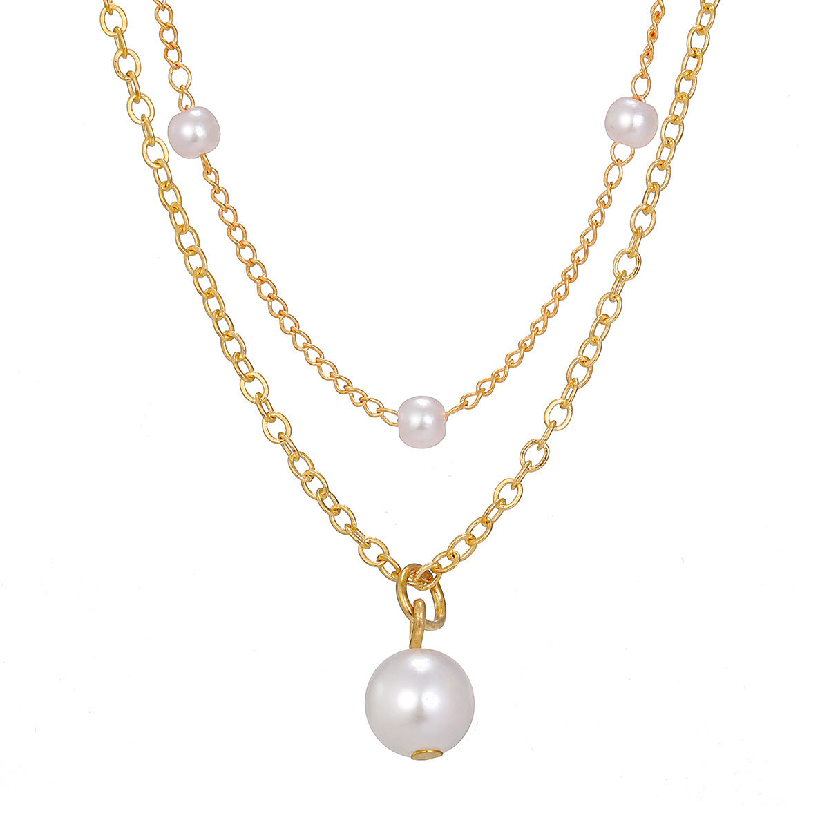 Celeste Pearl Duo Necklace