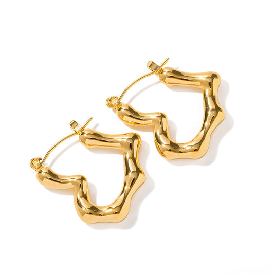 Dreamy Heart Hoop Earrings