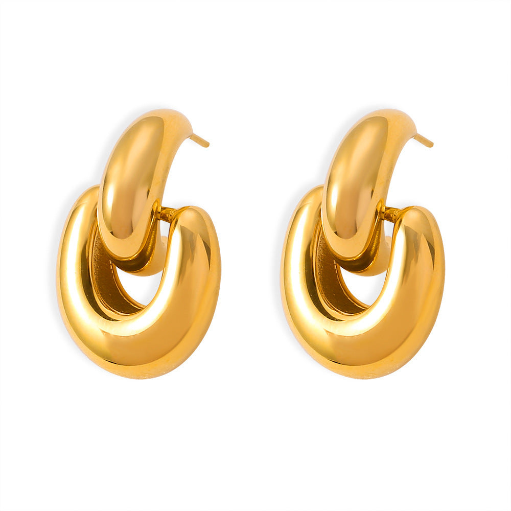 Bold Buckle Hoop Earrings